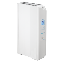Radiateur Électrique À Inertie Fluide 330w Farho Eco Green 03 Eléments Blanc Programmable Basse Consommation Garantie 20 Ans