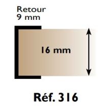 Profilo Perimetrale U 316 Prunier 16 Mm X 2,60 M - Bianco - Ribp316