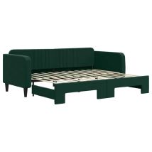 Maison Exclusive - Divano Letto Con Letto Estraibile Verde Scuro 90x200cm Velluto