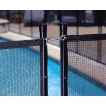 GRE – Recinzione di sicurezza avvolgibile per piscina – 3,00 m, 1,33 m, Nero, tessuto trasparente – Barriera di sicurezza
