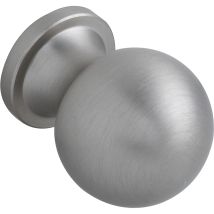 Technik Team Möbelknopf Isse Ø 20mm - Tiefe 26mm, Sockel Ø 16mm, Messing Edelstahl-effekt