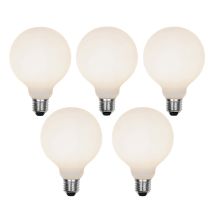 Luedd - Set Di 5 Lampadine Led Dimmerabili A 3 Livelli E27 G95 Opaca 5w 550lm 3000k
