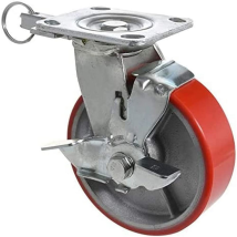 Rotella pivottante e a supporto fisso per carichi pesanti – Portata 400 kg – Diametro ruote 152 mm – Wagner