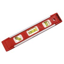 Am-Tech – 9" Magnetic Level – Durable Plastic Body with Aluminum Covers – Three Vials for Precision