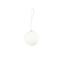 Mapa Bianco - Lámpara Colgante De Techo De Globo Pequeño Con 1 Luz, Blanca, E27 - Ideal Lux