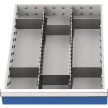 Material De División Para Cajones Frontal H.200mm 2 Divisores Longitudinales Y 6 Transversales