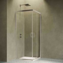Siro - Box Doccia Ad Angolo 90x90 Cm Con 2 Ante Scorrevoli