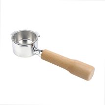 Kaffeemaschinengriff, 51 Mm Modifizierter Bodenloser Griff Aus Legierung, 51 Mm Korbfilterlegierung Mit Drei Ohren Aus Massivholz, Typ 3, C1-