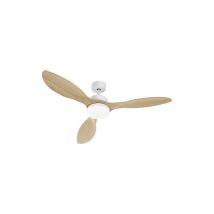 Ventilatore Da Soffitto Farelek Oklahoma 137 Cm Bianco E Legno Chiaro 100 W Led 18 W