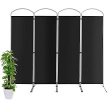 Costway - Biombo Separador Plegable De 4 Paneles, Separador De Habitación, Pantalla De Tela Independiente, Partición De Habitación, Partición Portátil