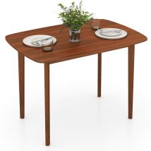 Mesa De Comedor Rectangular 110 X 78 X 77 Cm Estable Y Versátil Estilo Clásico Mdf Nogal 200018025
