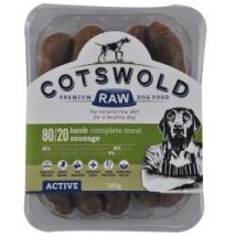 Cotswold – Raw Active Sausage Dog Treat – 500g – 80% Lamb, 20% Vegetables, Natural Ingredients