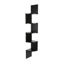 Skecten - Estantes De Esquina Montados En La Pared / Estantería Rinconera Con 5 Estante - Negro
