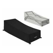 Wasserdichter Liegestuhlbezug Aus 210d Oxford-gewebe – Uv- Und Reißfest – Maße: 210 X 75 X 40/80 Cm – Schwarz