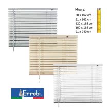 Errebi - Tenda Veneziana In Pvc Per Portafinestra Finestra Parasole Inclinabile Su Misura - Misure: 91 X 162 Cm - Colore: Grigio