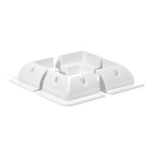 Abs Profilo Angolare Set Light Duty Bianco 150 X 150 Mm, 1 Pezzi, 006530 - Offgridtec