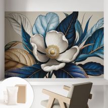 Papier Peint Intissé Mural Avec Imprimé Pour Décoration Pour Salon Pour Chambre À Coucher Pour Entrée Flore Élégante 104x70 Cm