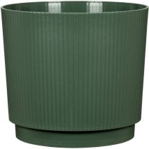Cache-pot Rotondo - Garden Id - Lino - Ø 25 - 7 L - H 22 Cm - Verde Scuro