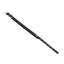 Nobby Halsband Cover schwarz – Kunstleder – Neopren gepolstert – 35-45 cm – 20 mm – UV-beständig, wasserfest, antibakteriell