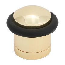 Fermaporta Cilindro, In Ottone Lucido, Montaggio A Pavimento, Fissaggio A Scomparsa Per Una Migliore Astetica, 41 Mm - Timco