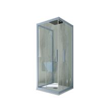 3-seitige Duschkabine 90x120x90 Klarglas Vintage-blau Kolors Trio