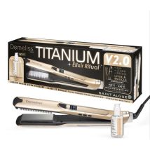 Plancha De Vapor - Saint Algue - Set Premium Demeliss Titanium V2.0 - Alisado De Alta Performance + Cuidado De Brillo Intenso