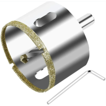 68mm Diamond Hole Saw With Centering Guide Bit, Diamond Tile Hole Saw, Diamond Drill Bit For Glass, Tile, Ceramic, Marble, Granite