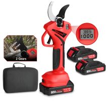 Cesoie Elettriche Senza Fili Da 50 Mm, 2 Velocità (61 Mm/55 Mm), Con Display Digitale Per Il Giardinaggio Cesoie - Con Batterie E Caricabatterie