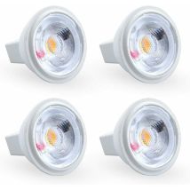 Bombilla Led Mr11 Gu4 De 3 W, Blanco Cálido, 3000 K, Ca/cc, 12 V (equivalente A Bombilla Halógena De 35 W, 4 Unidades)