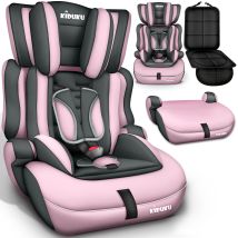Seggiolino Auto, Cresce Con Il Bambino, Sedile, Universale, Approvato Con La Normativa Ece R 129/03, 9-36 Kg (1-12 Anni), Gruppo 1+2+3 (grigio / Rosa)