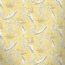Rasch – Patterned Wallpaper – Oriental Birds on Yellow Background – 0.53m x 10m – Feature Wall Decor