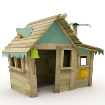 Wickey Casita Wooden Playhouse With Windows And Wooden Roof In Sky Blue