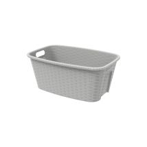 Mondex - Wäschekorb 35l. 59,5x39,5x25cm Weidenimitat/cremefarbenes Rattan