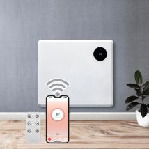 Purus 600w Wifi Electric Radiator Panel Heater White Wall Mounted Or Floor Standing Bathroom Safe Timer And Thermostat