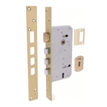 Cerradura Arcu R.302 – 50 mm – Acero – Latonado – Izquierda – Ideal para puertas en hogares y oficinas