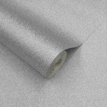 Fine Decor Silver Sparkle Wallpaper Vinyl Glitter Effect Textured