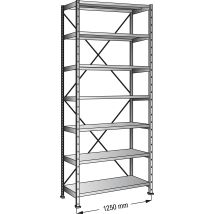 Etagère galvanisée emboîtable – 1200 mm largeur – 2640 mm hauteur – Charge max 300 kg – Rayonnage – KaiserKraft