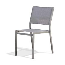 Dcb Garden - Stockholm - Silla De Jardín Apilable De Aluminio Y Lona Plastificada