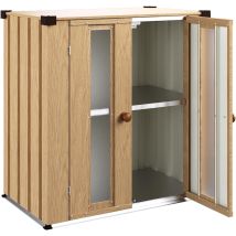Yodolla Armoire De Rangement Extérieure En Métal, Armoire À Outils Avec 1 Étagère