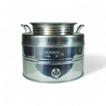 Belvivere - Fusto Acciaio Inox Per Olio Con Maniglie Tappo A Vite E Predisposizione Rubinetto - 30 Lt