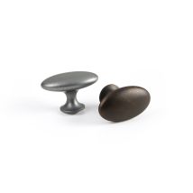 Ovale Simple - Bouton 60mm. -22 Vieil Argent