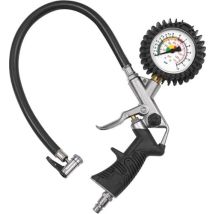 Handreifenfüllmesser – 63 mm Manometer – max. 12 bar – G 1/4 Schlauchanschluss – Riegler – 136785