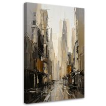 Wandbild Für Das Wohnzimmer Schlafzimmer Stadt Straße Bild Minimalismus Beige 60x90 Cm