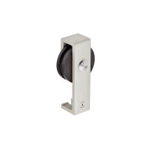 TCASYSTEM – Kit de herrajes para puerta corredera de madera – Longitud guía 1700mm – Peso soportado 60kg – Color inox