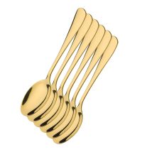 Cucchiaini Da Caffè, 6 Pezzi, Acciaio Inox, 13,5 Cm, Colore Oro Coffee Culture / Cilio
