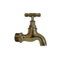 Pluvia Jg063v Rubinetto Curvo 3/4 In Ottone Lucido