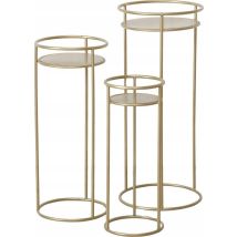 Conjunto De Macetas Boltze Ricky Doradas 50 60 70 Cm