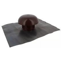 Nicoll - Cdt10 ] Chapeau Ventilation Cdt10 Col Etanch 40x33mm D100mm Marron