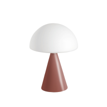 Lampe De Table Led Blip 7w Avec Commande Tactile Et Technologie Cct 2700k-4000k, Structure En Métal Et Verre Soufflé, Couleur Rouge - Blip
