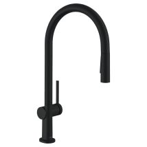 Hansgrohe - Talis Kitchen Mixer Tap Single Lever Modern Black Pull Out Spout - Black